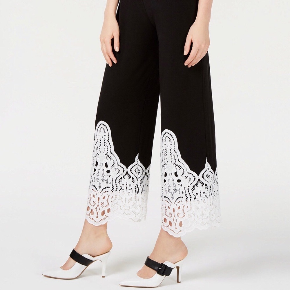 NWT Alfani Lace Trim Pull on Pants Size XL/16